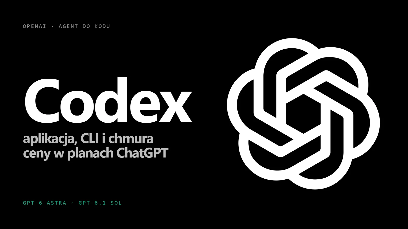 Logo OpenAI i napis Codex - przewodnik po agencie do programowania