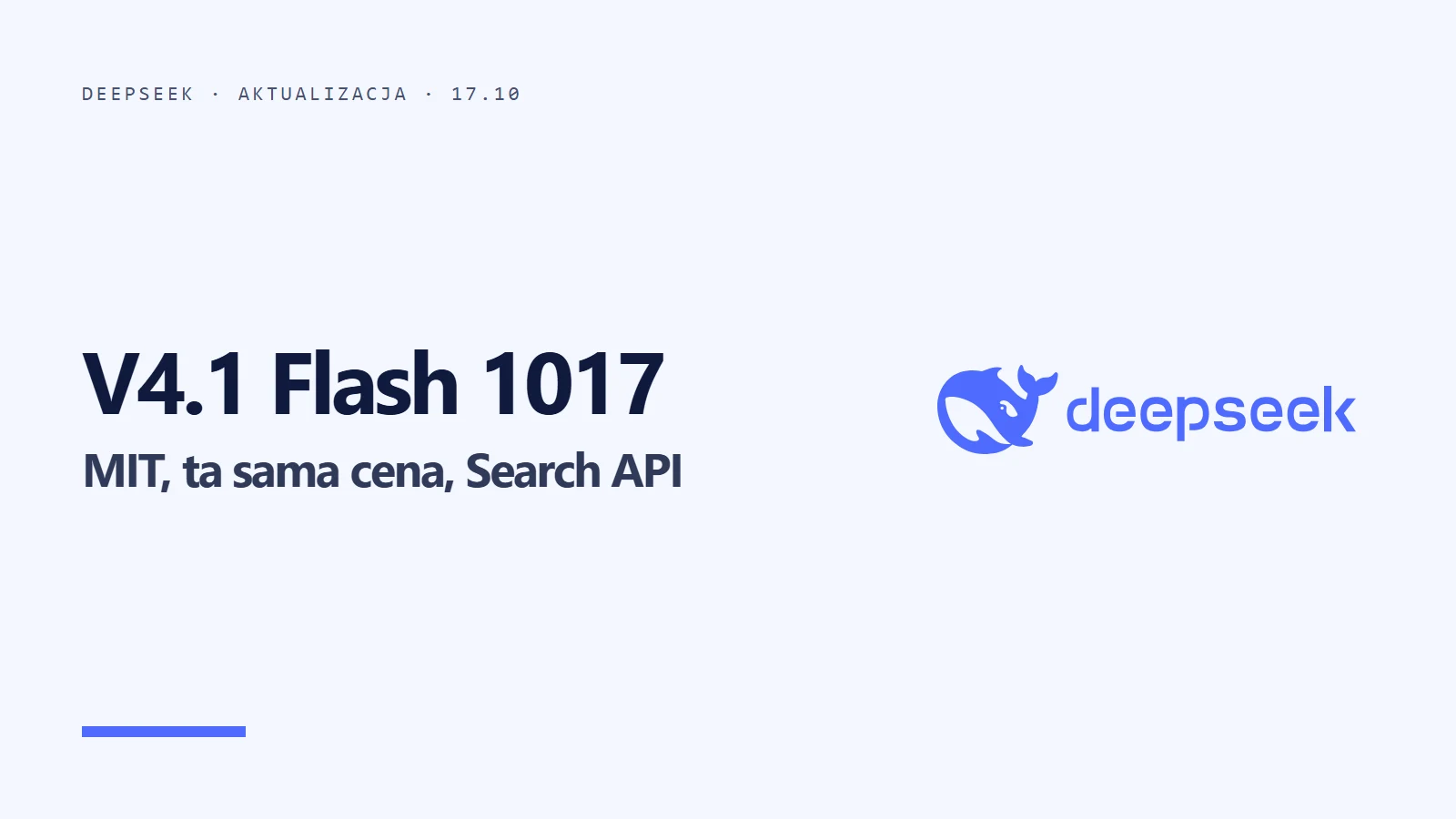 Logo i napis V4.1 Flash 1017 - MIT, ta sama cena, Search API