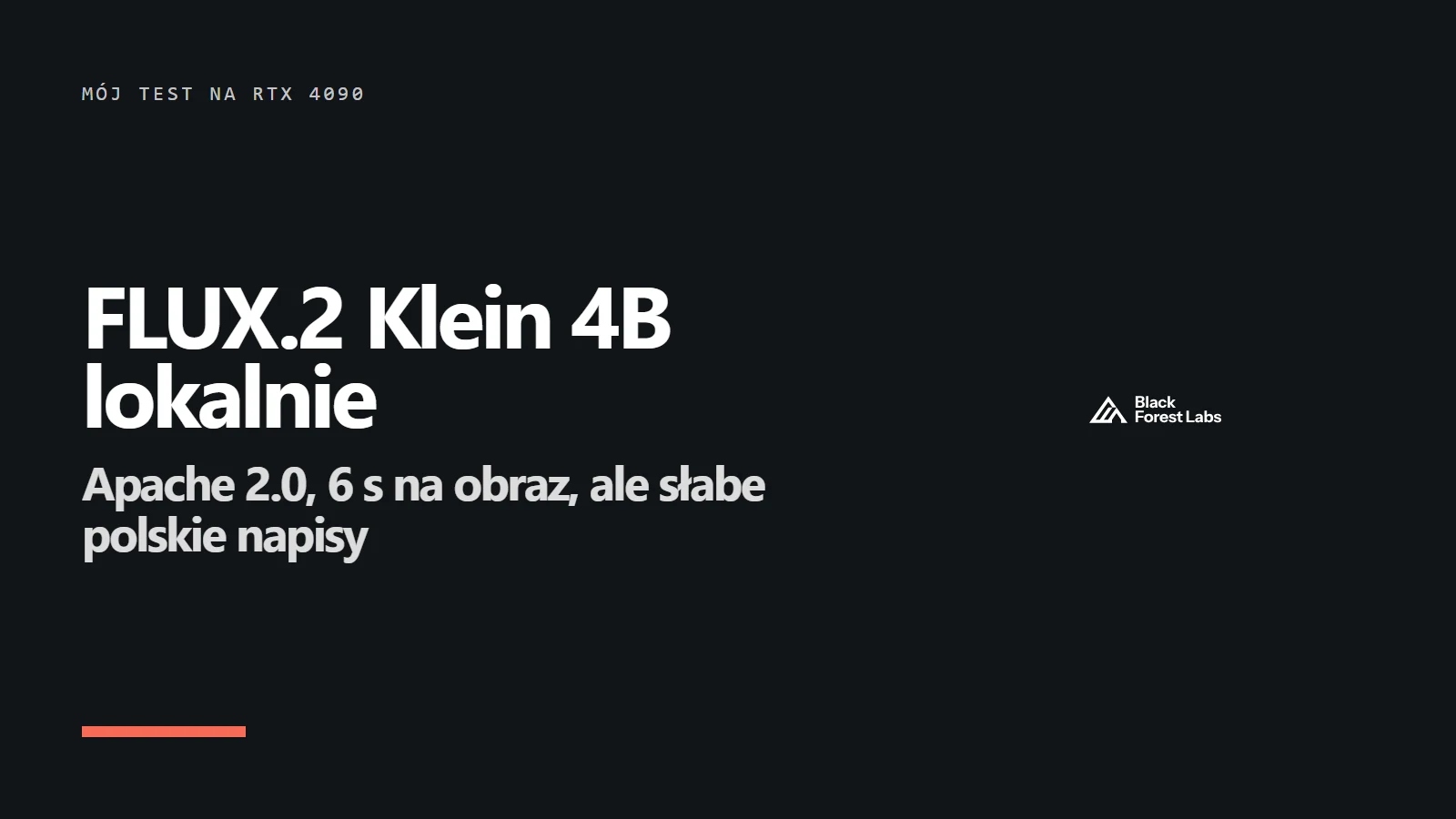 Napis FLUX.2 Klein 4B lokalnie - Apache 2.0, 6 s na obraz, ale słabe polskie napisy