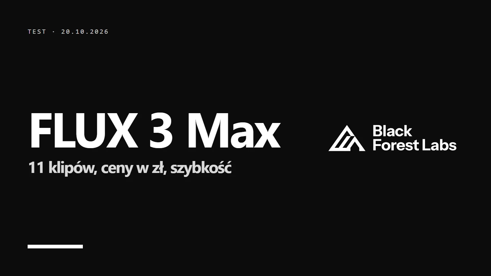 Logo i napis FLUX 3 Max - 11 klipów, ceny w zł, szybkość