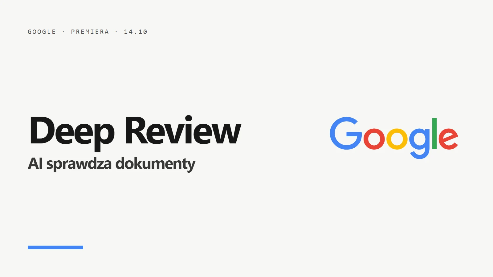 Logo i napis Deep Review - AI sprawdza dokumenty