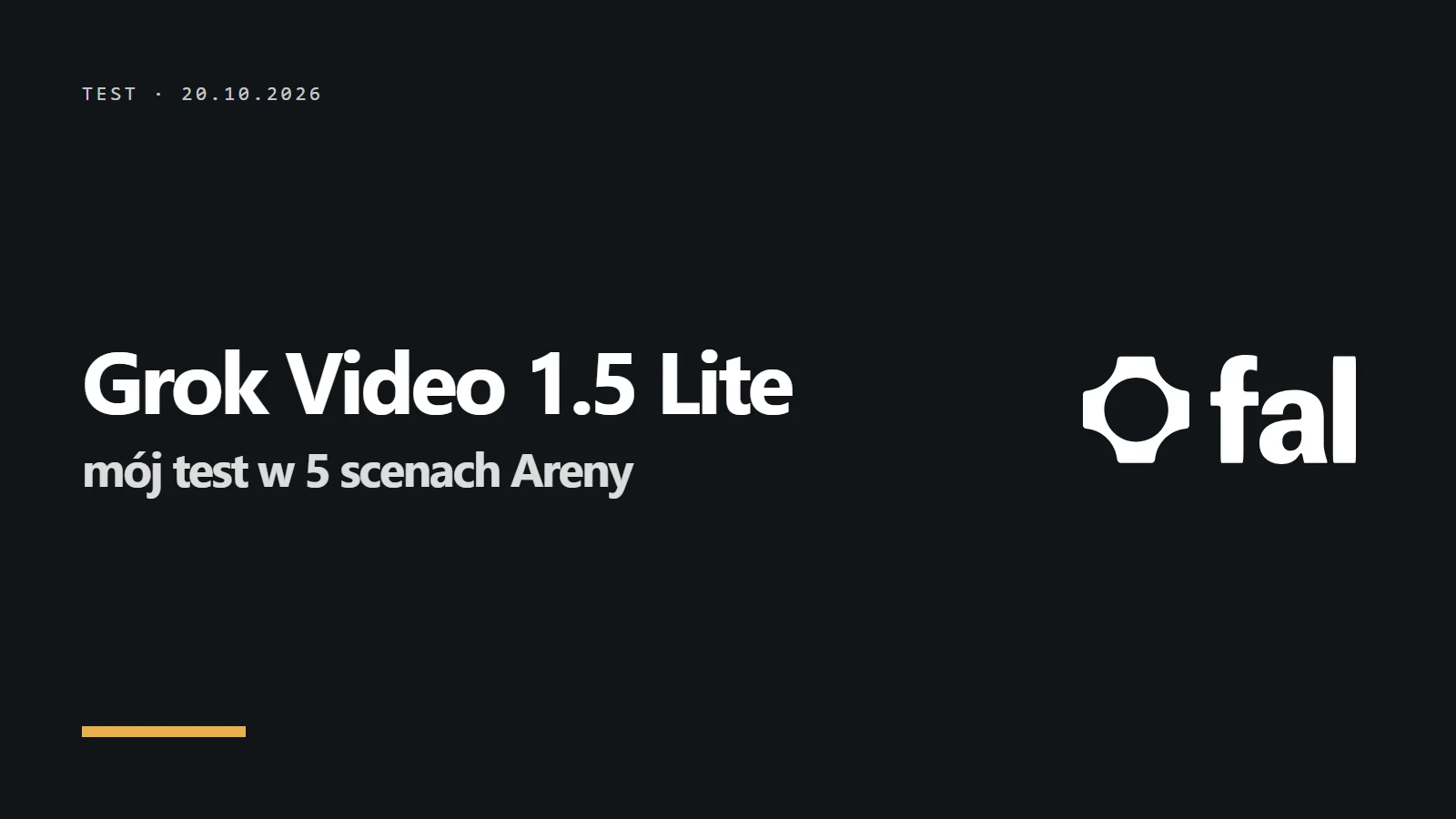 Logo i napis Grok Video 1.5 Lite - mój test w 5 scenach Areny
