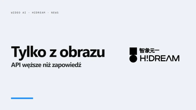 Logo HiDream i napis Tylko z obrazu - API HiDream-O1-Video węższe niż zapowiedź