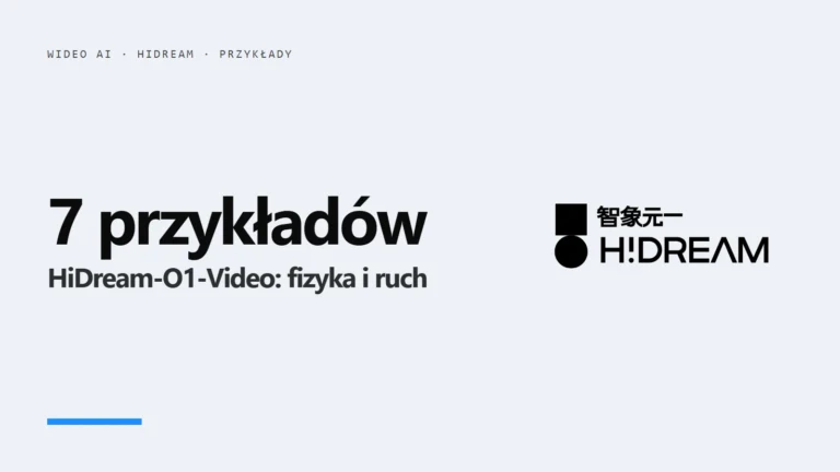 Logo HiDream i napis 7 przykładów - co potrafi HiDream-O1-Video