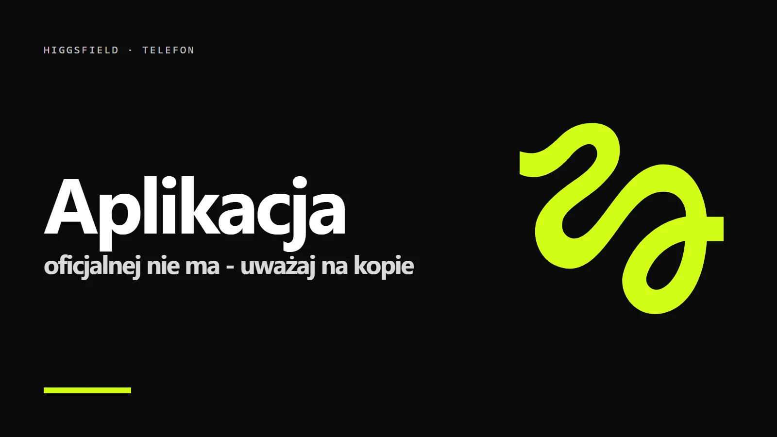 Logo Higgsfield na czarnym tle - Higgsfield aplikacja: czy jest app i APK na telefon? Jak rozpoznać podróbkę