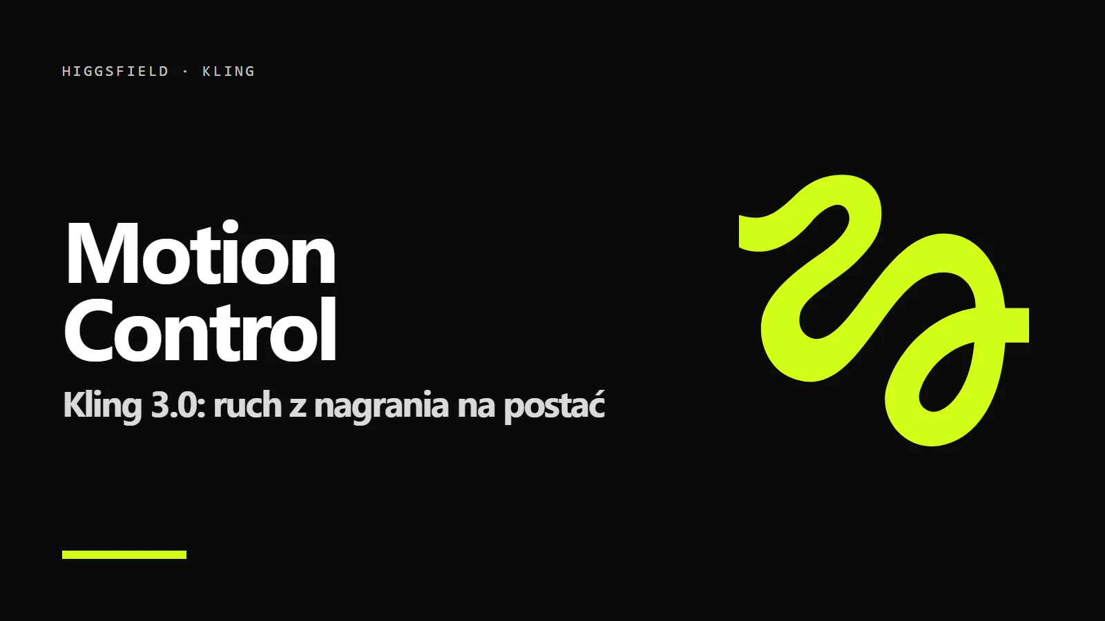 Logo Higgsfield na czarnym tle - Higgsfield Motion Control (Kling 3.0): jak przenieść ruch na postać, koszt i prompty