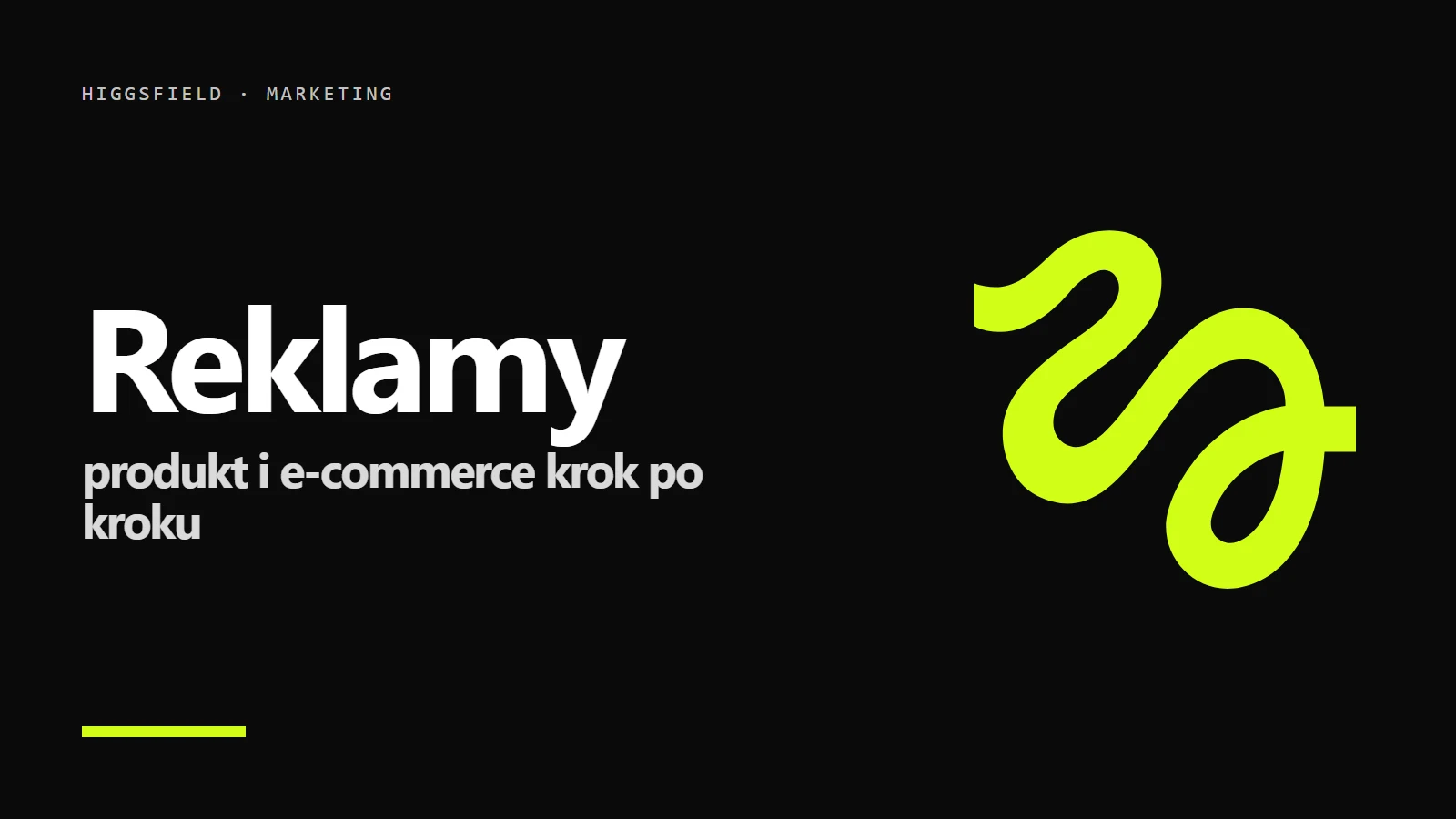 Logo Higgsfield na czarnym tle - Higgsfield do reklam produktowych i e-commerce