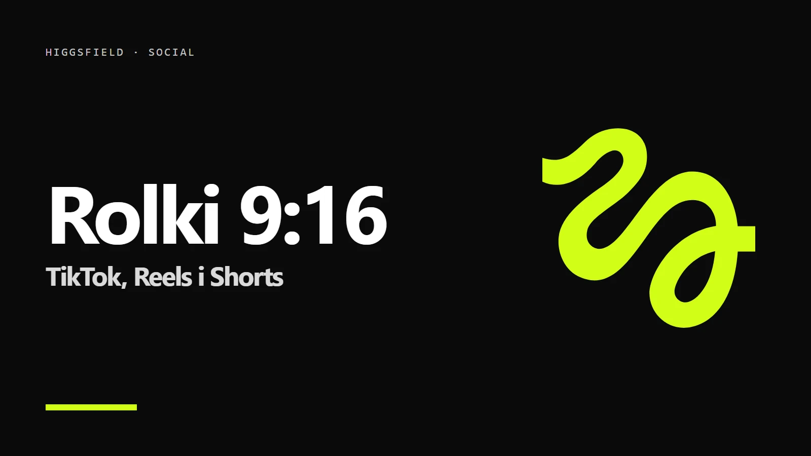 Logo Higgsfield na czarnym tle - Higgsfield do TikTok, Reels i Shorts: workflow 9:16