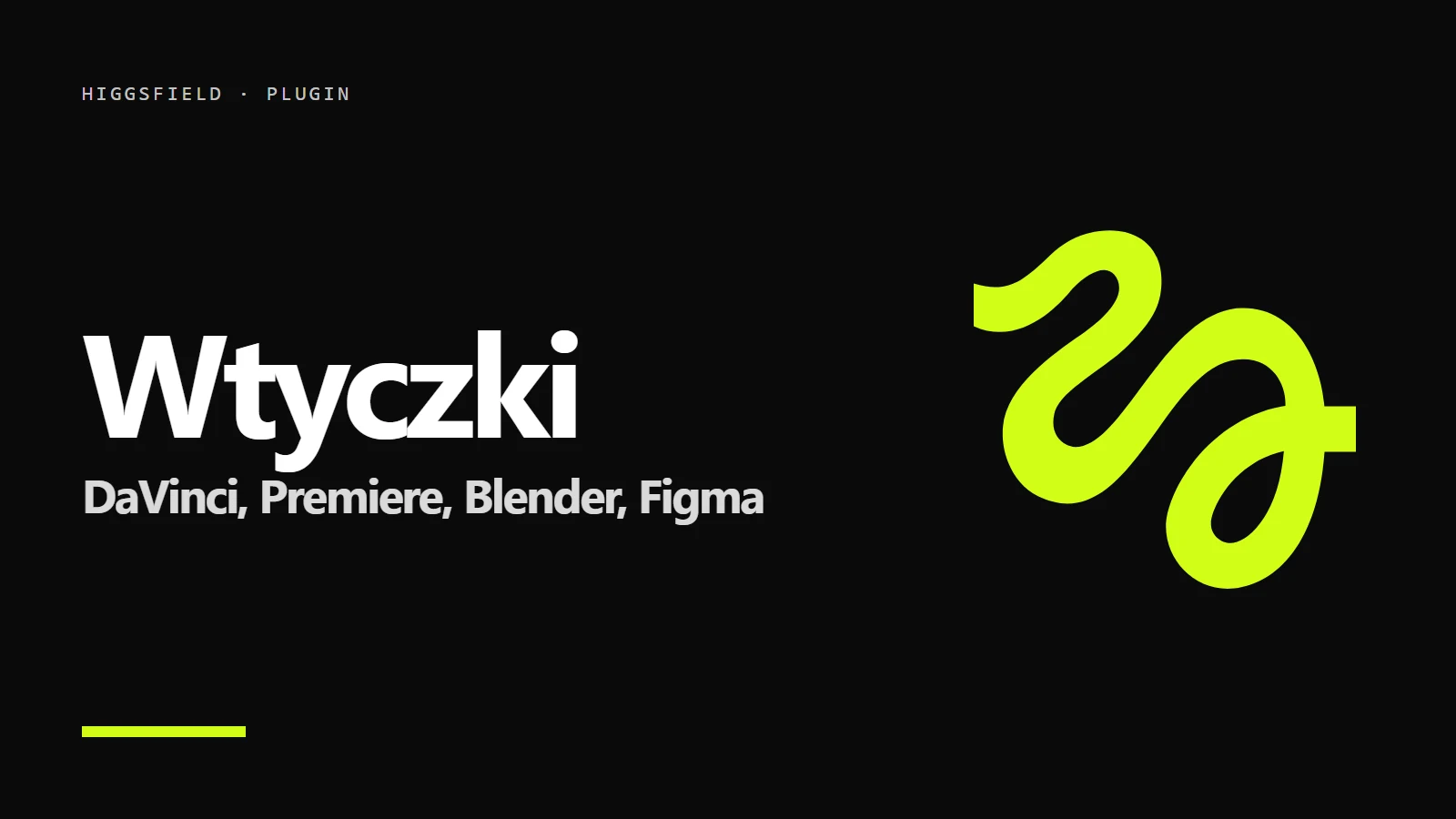 Logo Higgsfield na czarnym tle - Higgsfield plugin: wtyczki do DaVinci, Premiere Pro, Blendera i Figmy