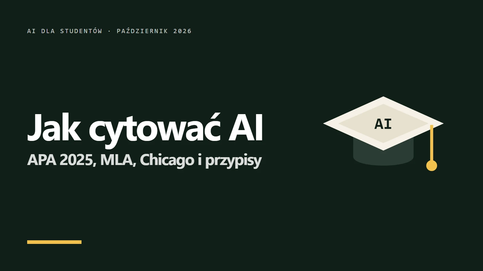 Jak cytować ChatGPT i inne AI: APA, MLA, Chicago, przypisy po polsku - okładka