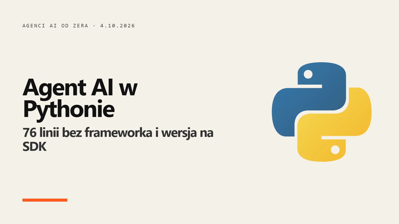 Logo Pythona - jak zbudować agenta AI w Pythonie krok po kroku