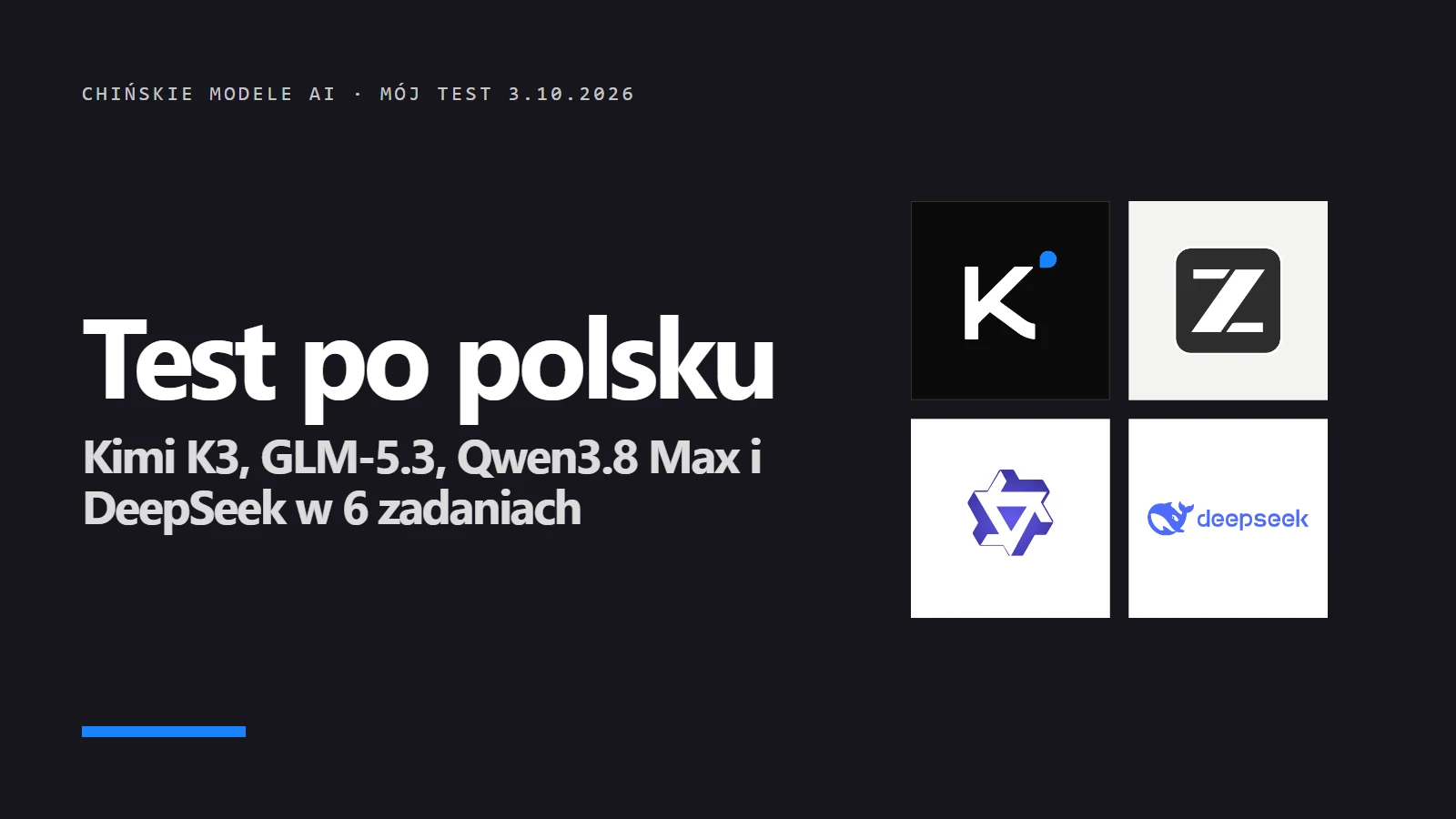 Logo Kimi, Z.ai, Qwen i DeepSeek - test chińskich modeli po polsku