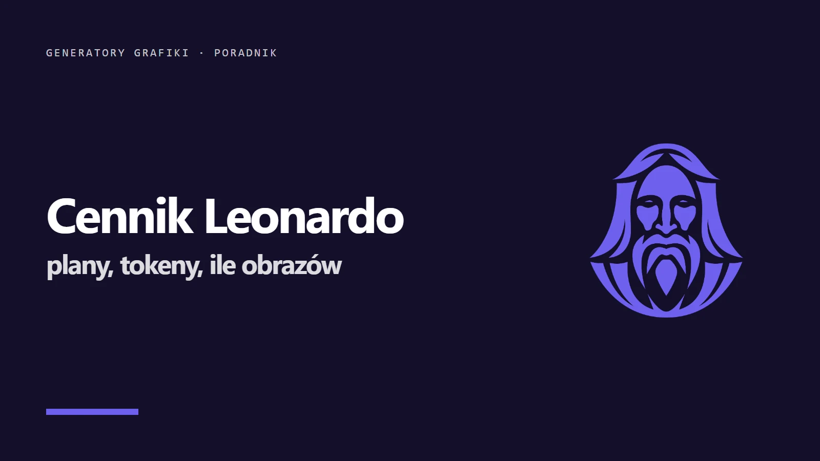 Logo Leonardo AI i napis Cennik Leonardo - plany i tokeny