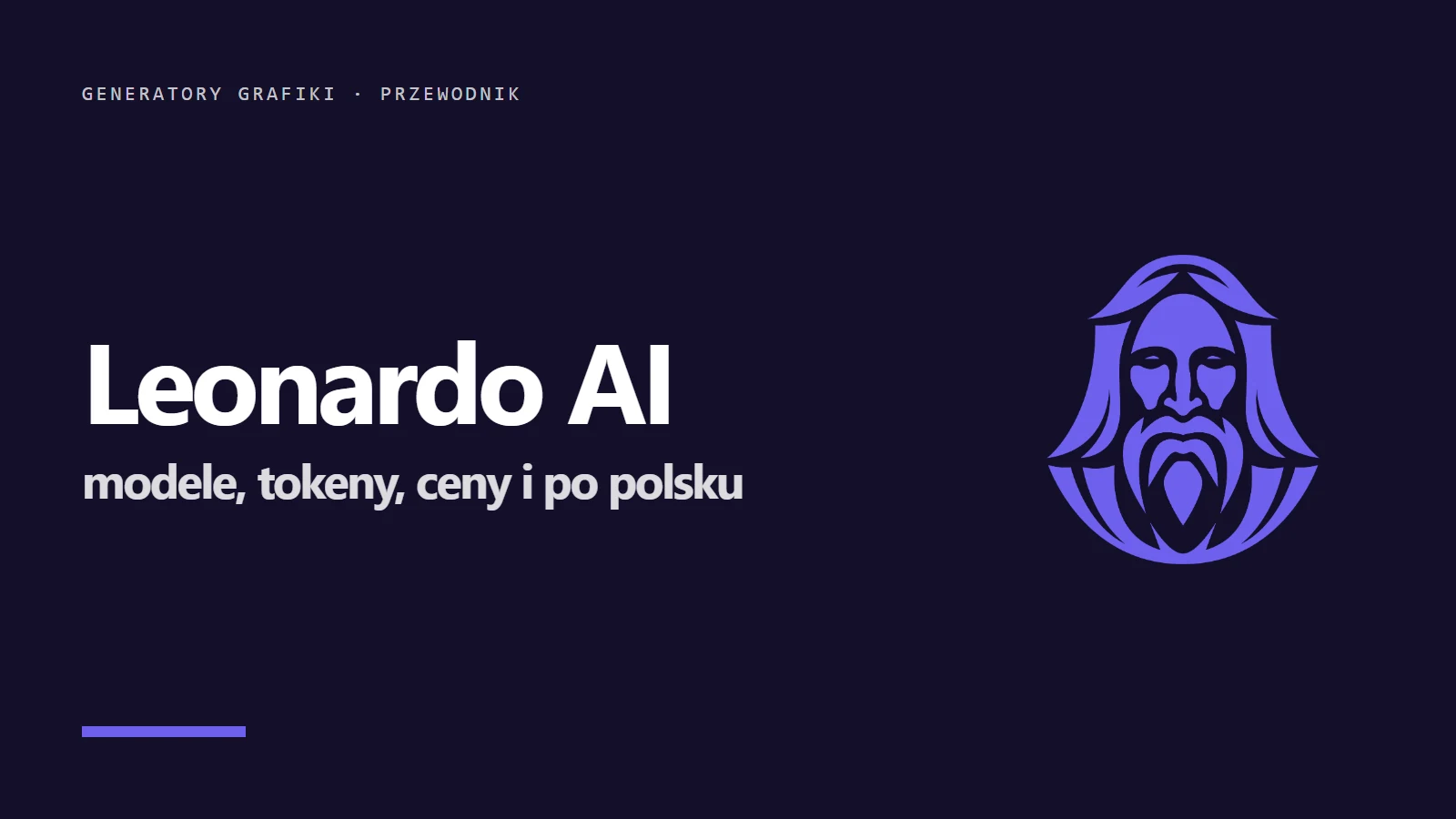 Logo Leonardo AI na fioletowym tle - przewodnik po modelach i cenach
