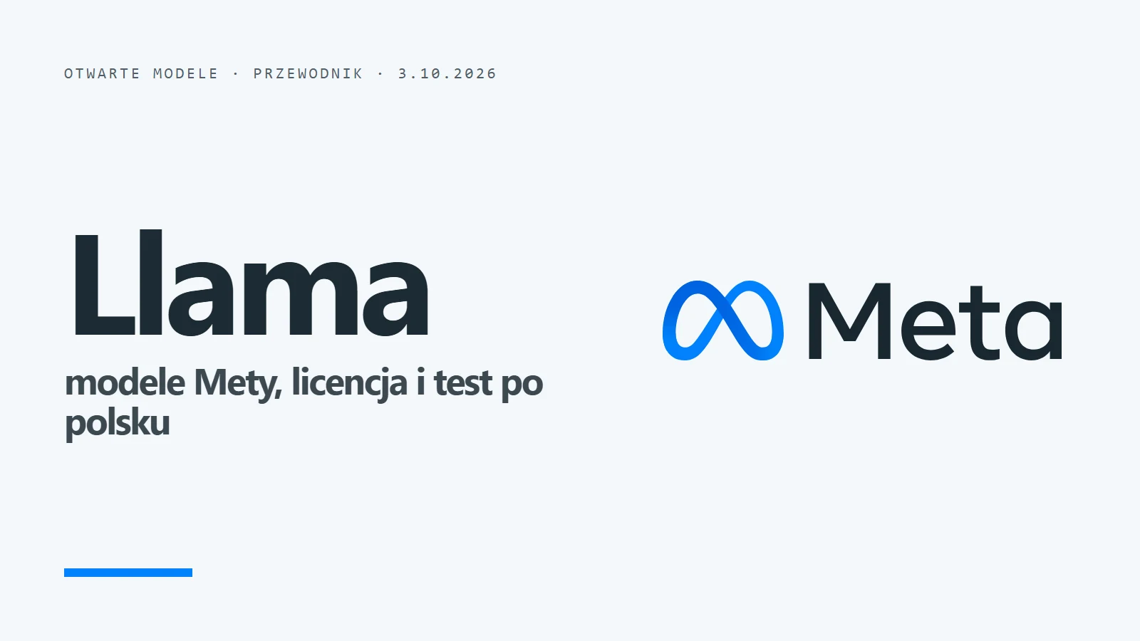 Logo Meta obok napisu Llama - przewodnik po modelach Llama