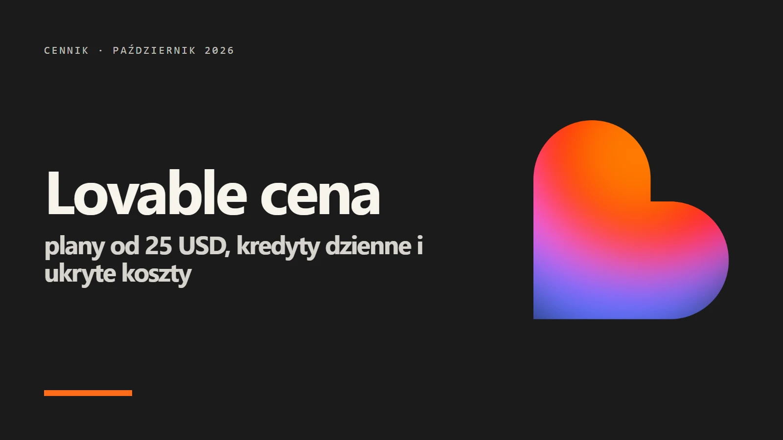 Logo Lovable - cennik planów Free, Pro i Business i koszt kredytów