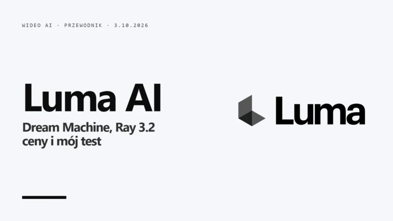 Luma AI (Dream Machine): Ray3.2, ceny, po polsku i test