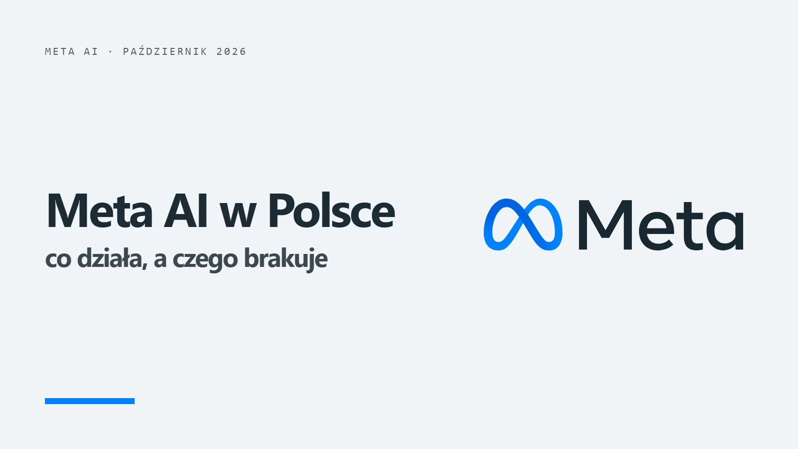 Logo Meta i napis Meta AI w Polsce - co działa, a czego brakuje