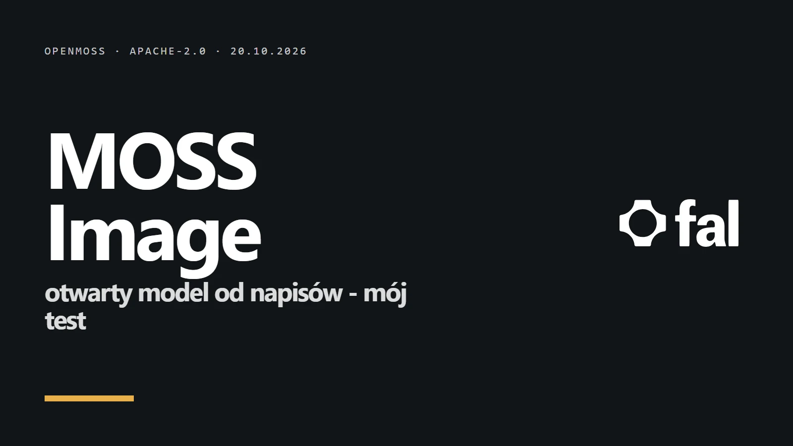 Logo i napis MOSS Image - otwarty model od napisów - mój test