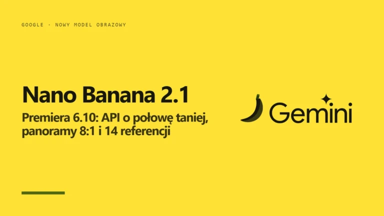 Nano Banana 2.1: Google tnie cenę o połowę. Mój test w dniu premiery