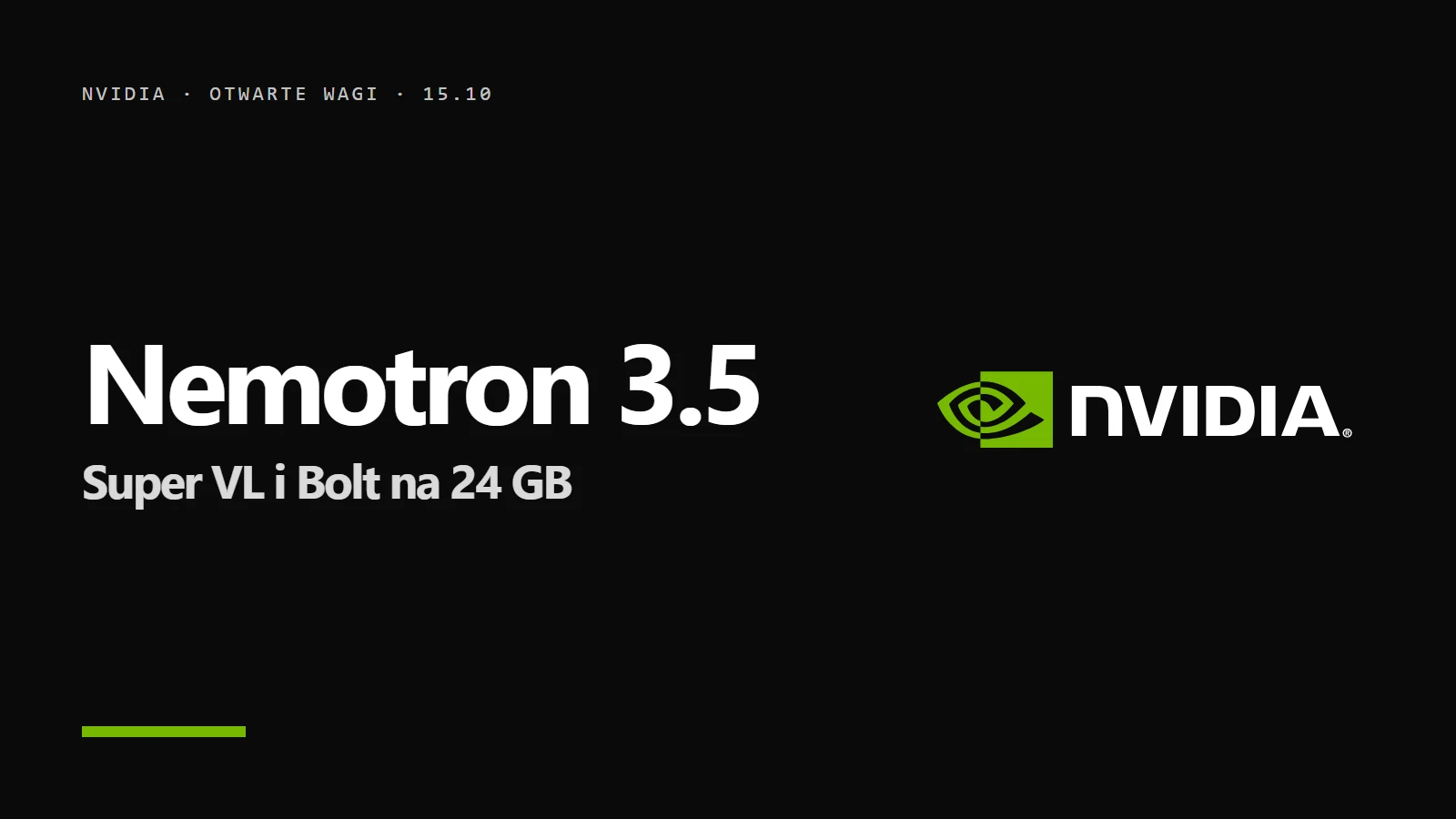 Logo i napis Nemotron 3.5 - Super VL i Bolt na 24 GB