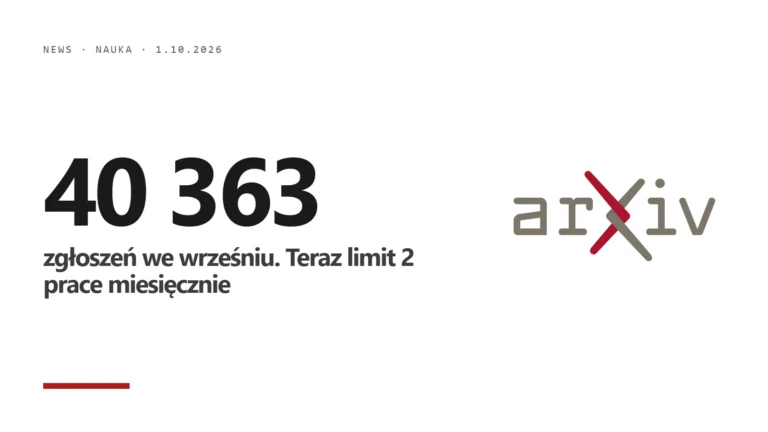 Logo arXiv i liczba 40 363 zgłoszeń