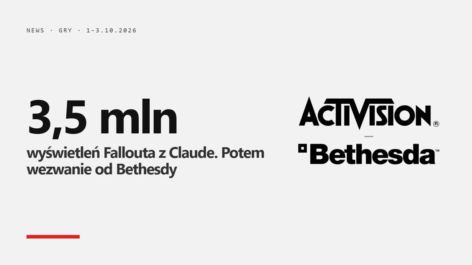 Logo Activision i Bethesda - gry odtworzone z AI