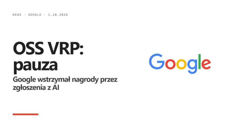 Logo Google - pauza w programie OSS VRP