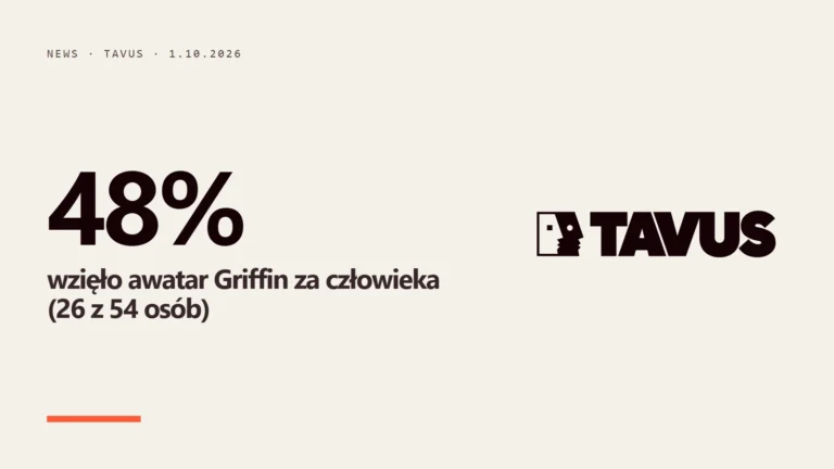 Logo Tavus i 48 procent - test modelu Griffin