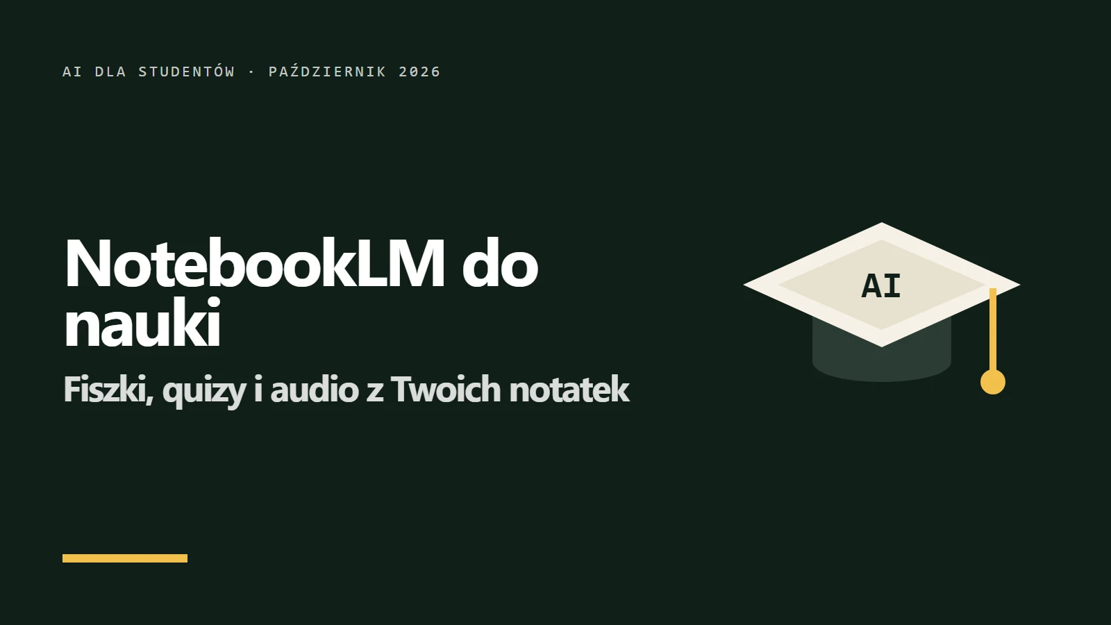 NotebookLM do nauki: fiszki, quizy i podcasty z własnych materiałów - okładka