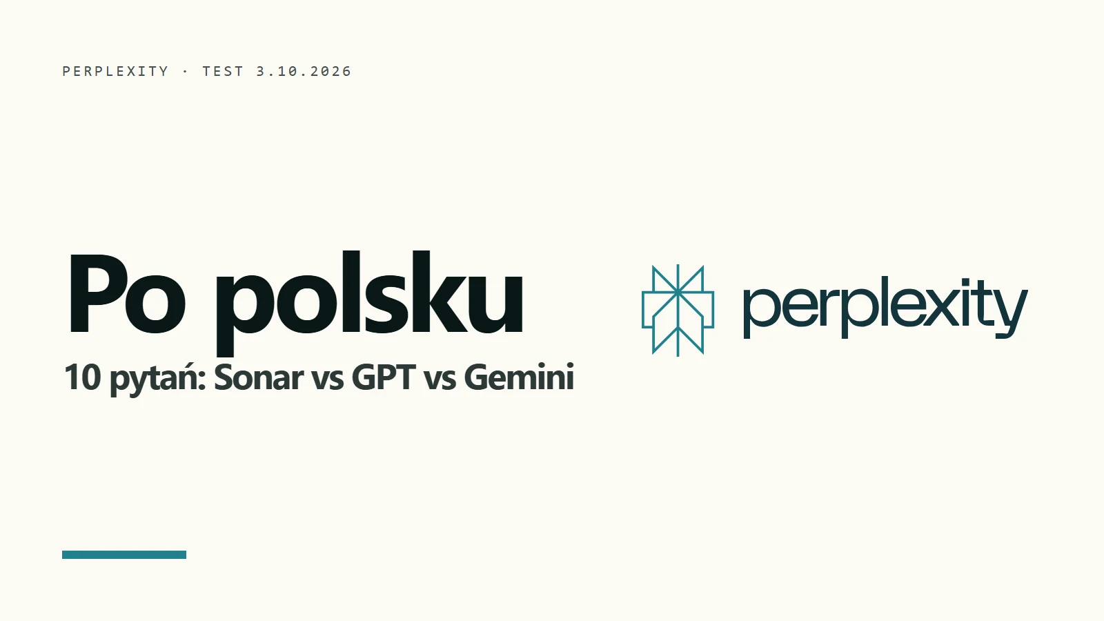Logo Perplexity - test po polsku na 10 pytaniach: Sonar kontra GPT i Gemini