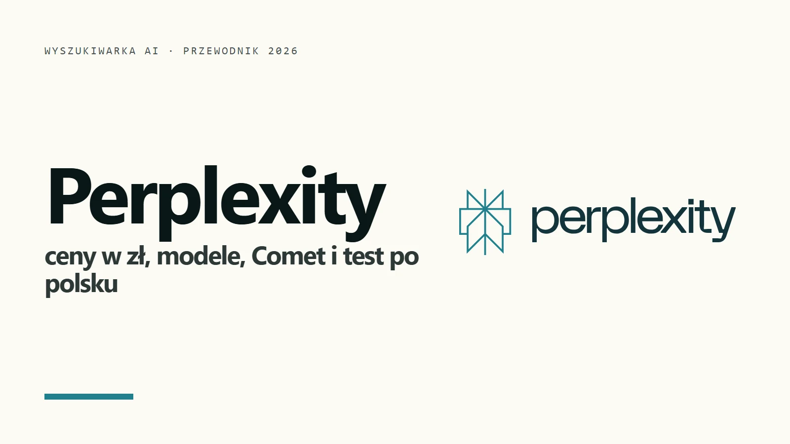 Logo Perplexity na jasnym tle - przewodnik po wyszukiwarce AI, ceny i test po polsku
