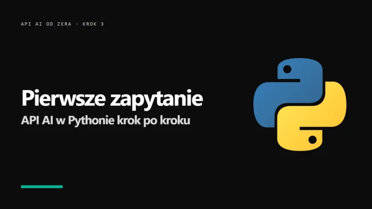 Pierwsze zapytanie do API AI w Pythonie krok po kroku