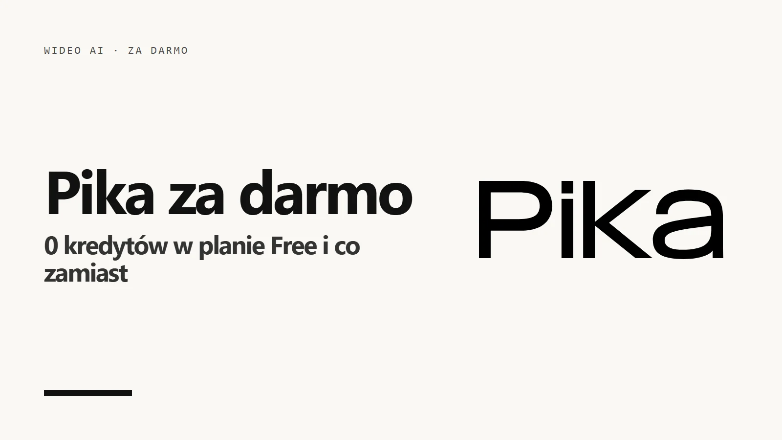 Logo Pika i napis Pika za darmo - plan Free i alternatywy