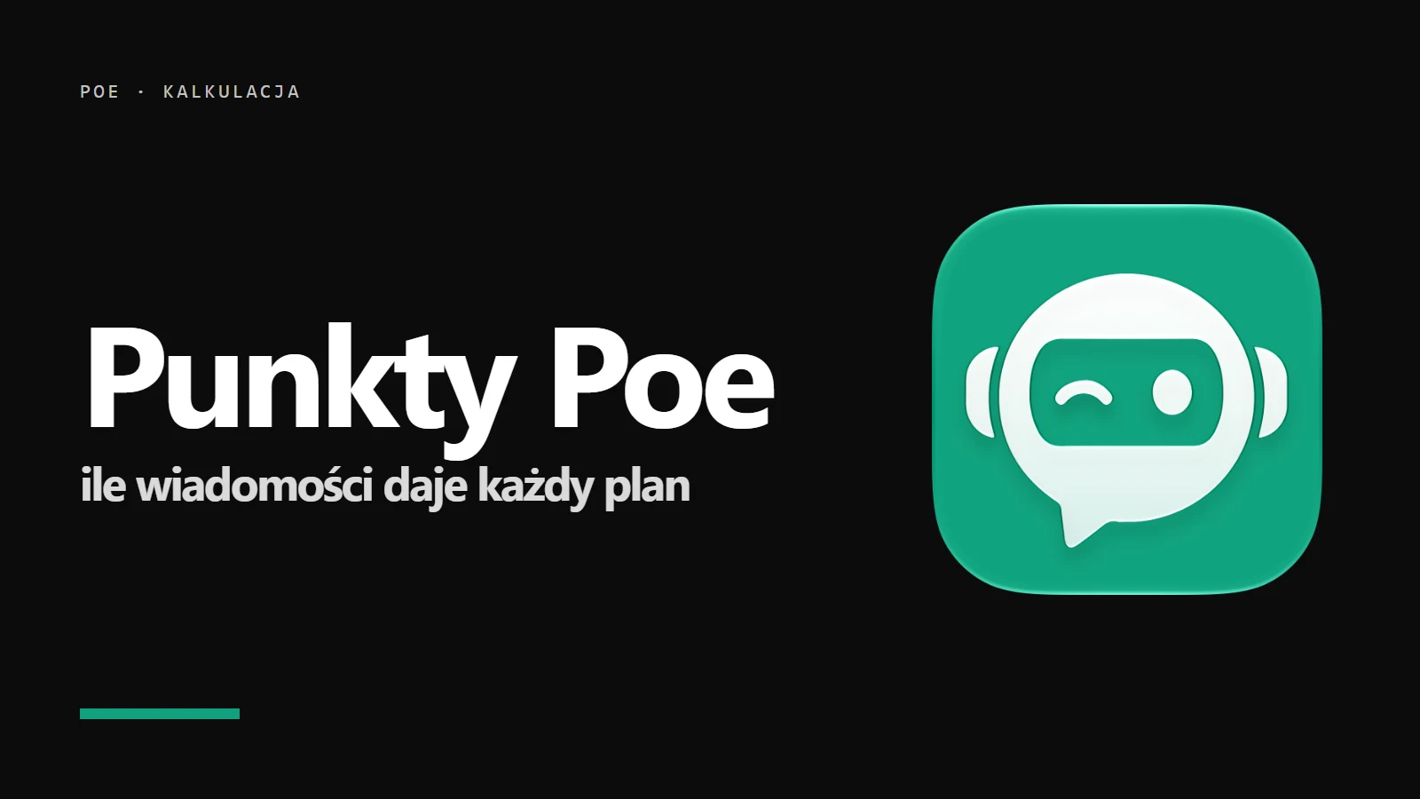 Ikona Poe i napis Punkty Poe - ile wiadomości daje każdy plan