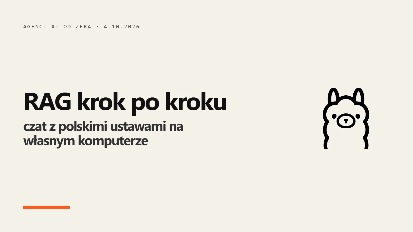 Logo Ollamy - RAG krok po kroku, czat z polskimi ustawami