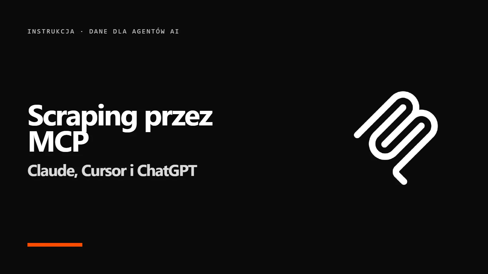 Logo MCP i napis Scraping przez MCP - Claude, Cursor i ChatGPT