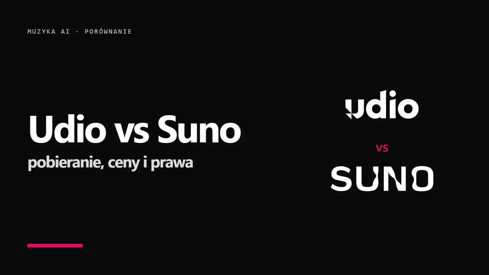 Logo Udio i Suno - porównanie generatorów piosenek AI