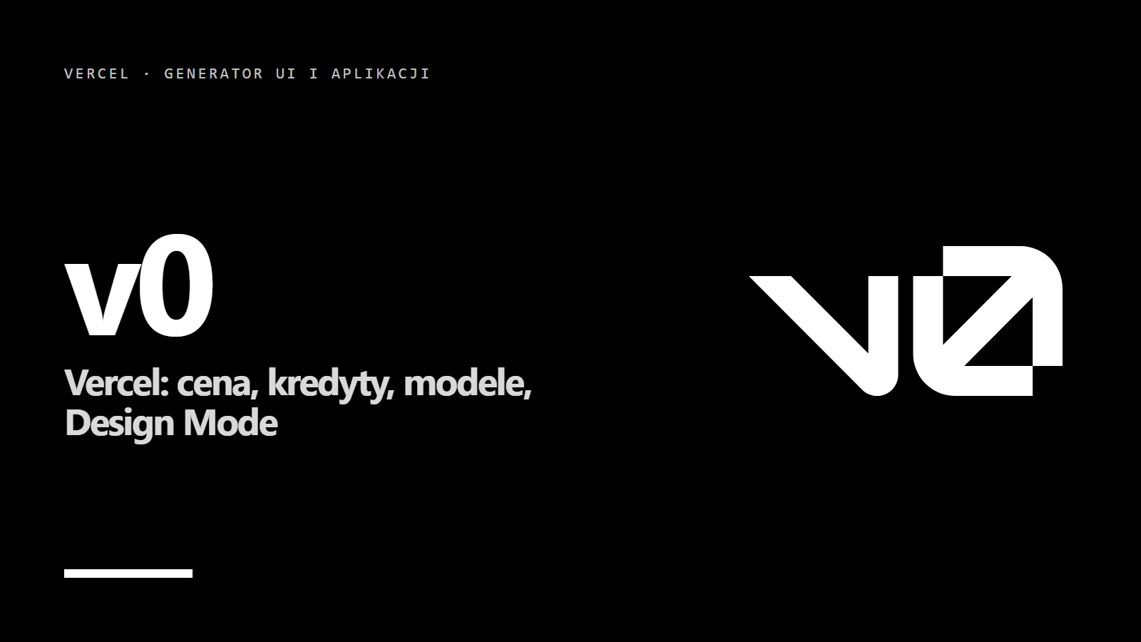 Logo v0 od Vercel - generator interfejsów i aplikacji