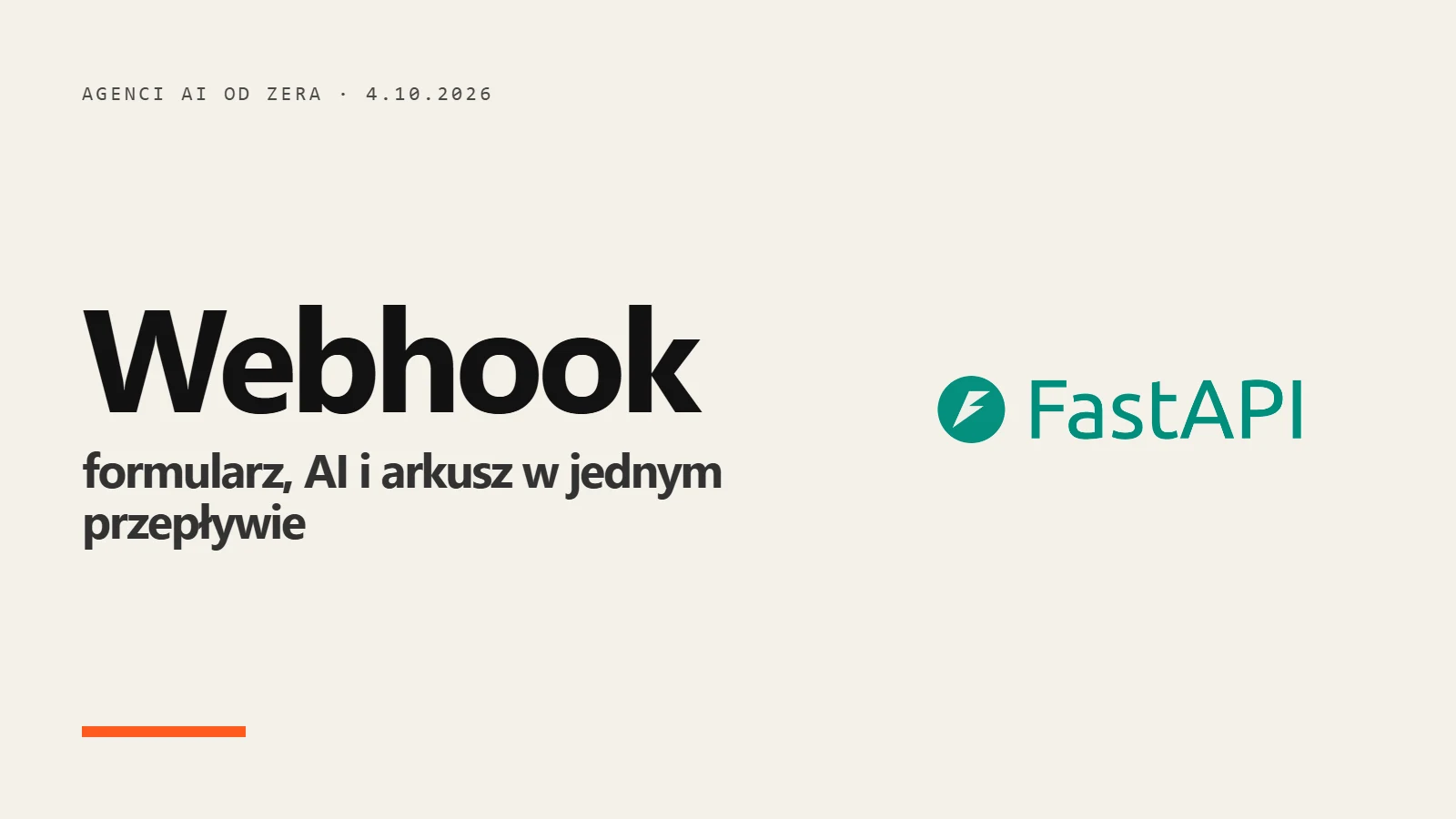 Logo FastAPI - webhook z formularza połączony z AI