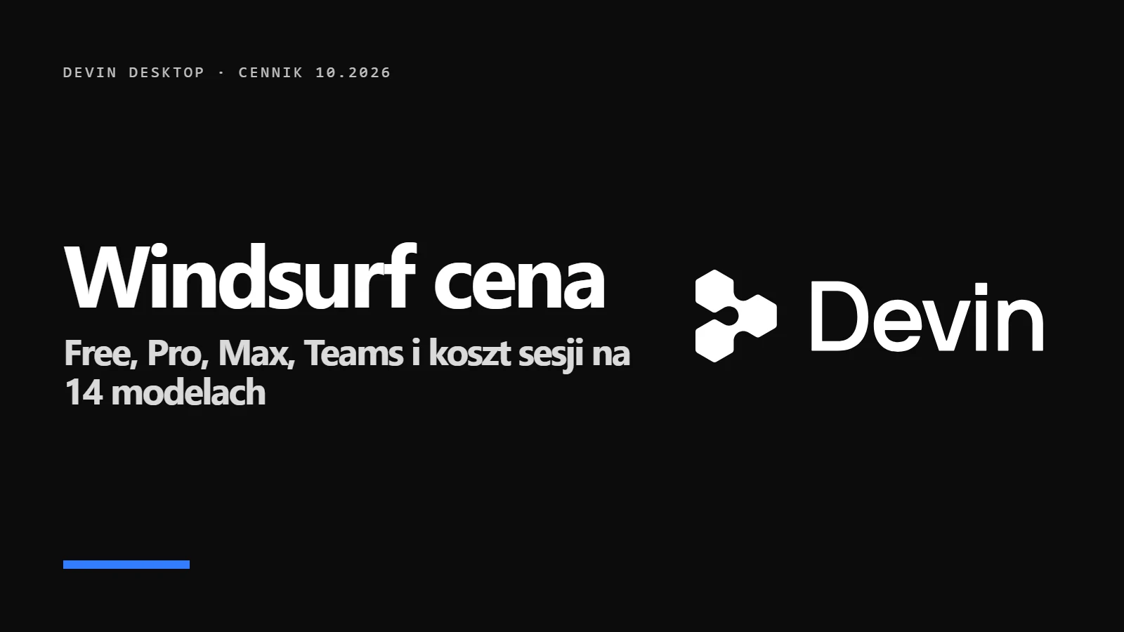 Logo Devin - cennik Windsurf (Devin Desktop): Free, Pro, Max i Teams