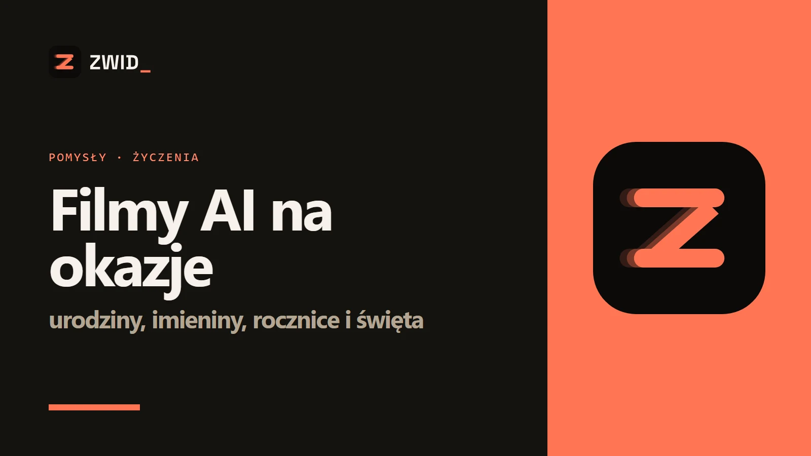 Logo ZWID - Filmy AI na okazje w ZWID - urodziny, rocznice i święta