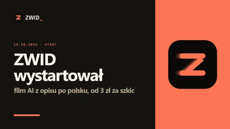ZWID wystartował - co potrafi i ile kosztuje polski generator filmów AI