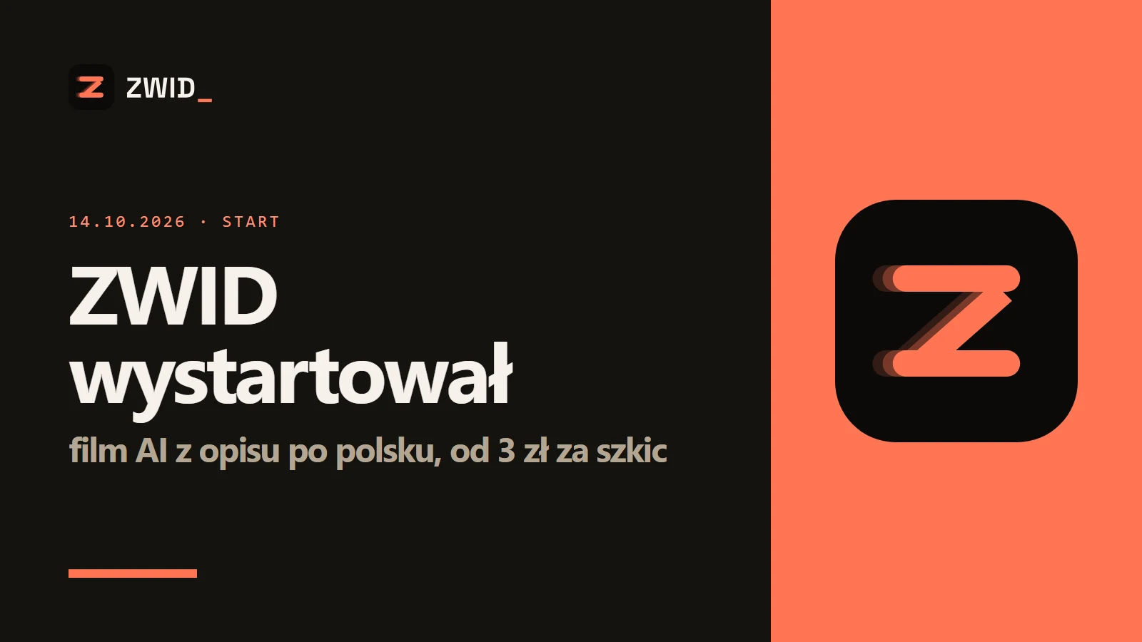 Logo ZWID - ZWID wystartował - co potrafi i ile kosztuje polski generator filmów AI