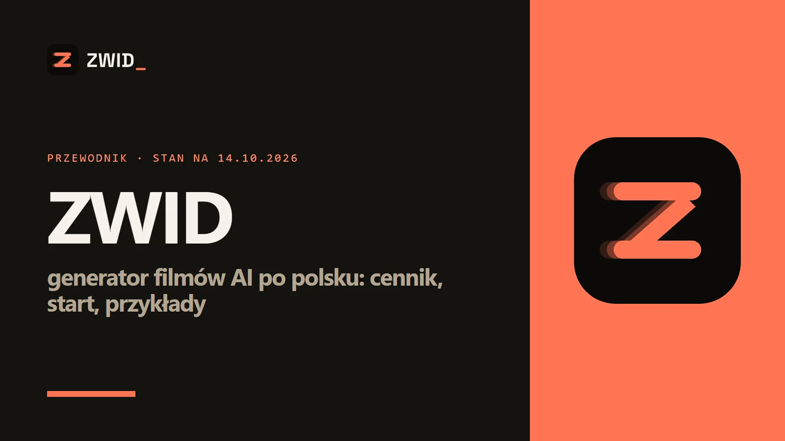 Logo ZWID - ZWID: polski generator filmów AI - cennik, jak zacząć, przykłady