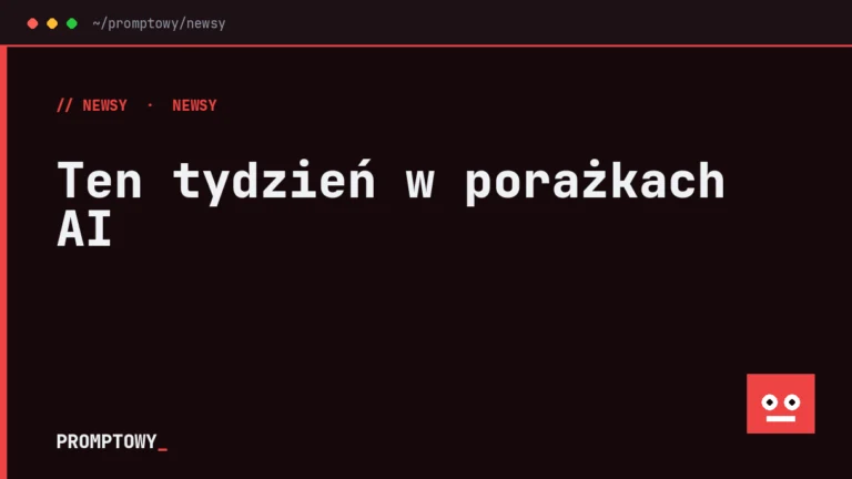 Ten tydzień w porażkach AI