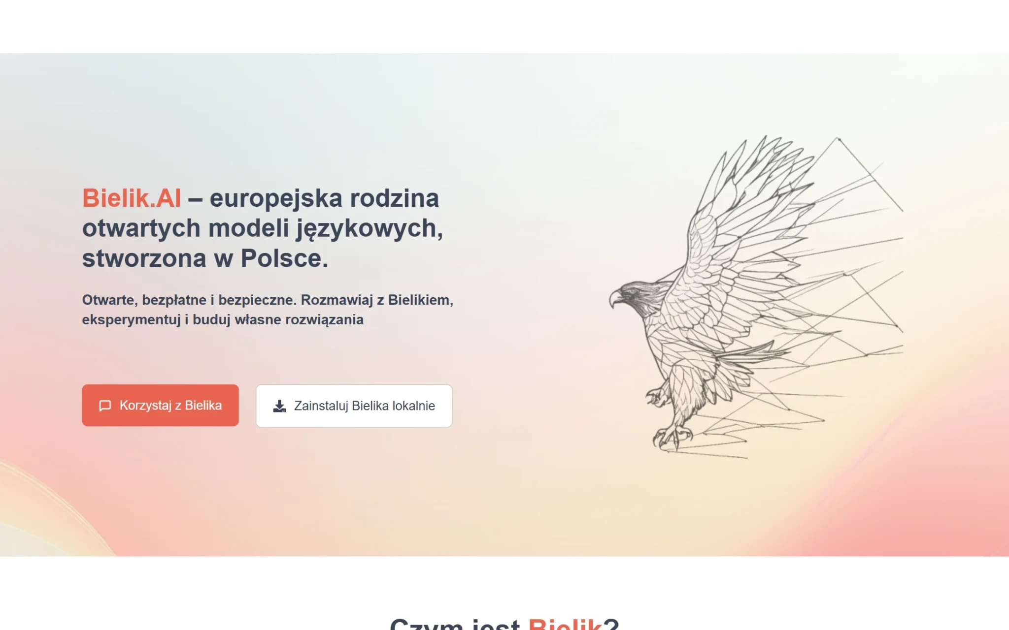 Strona Bielik - zrzut ekranu z 3 października 2026