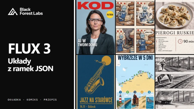 FLUX 3 i ramki JSON: 8 układów graficznych z promptami