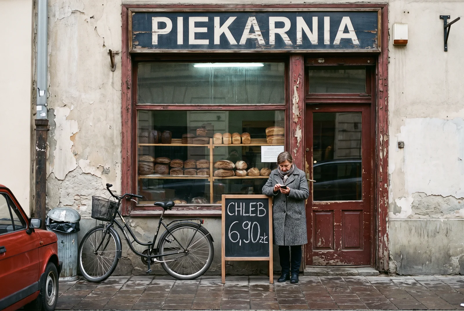 Oryginalne zdjęcie piekarni przed edycjami
