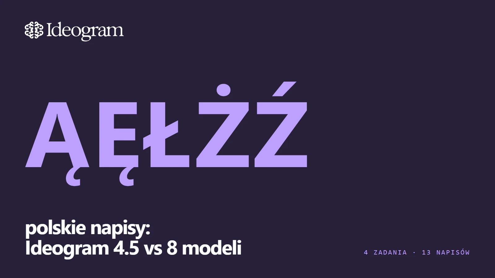 Ideogram 4.5 - Polskie napisy: Ideogram 4.5 vs 8 modeli